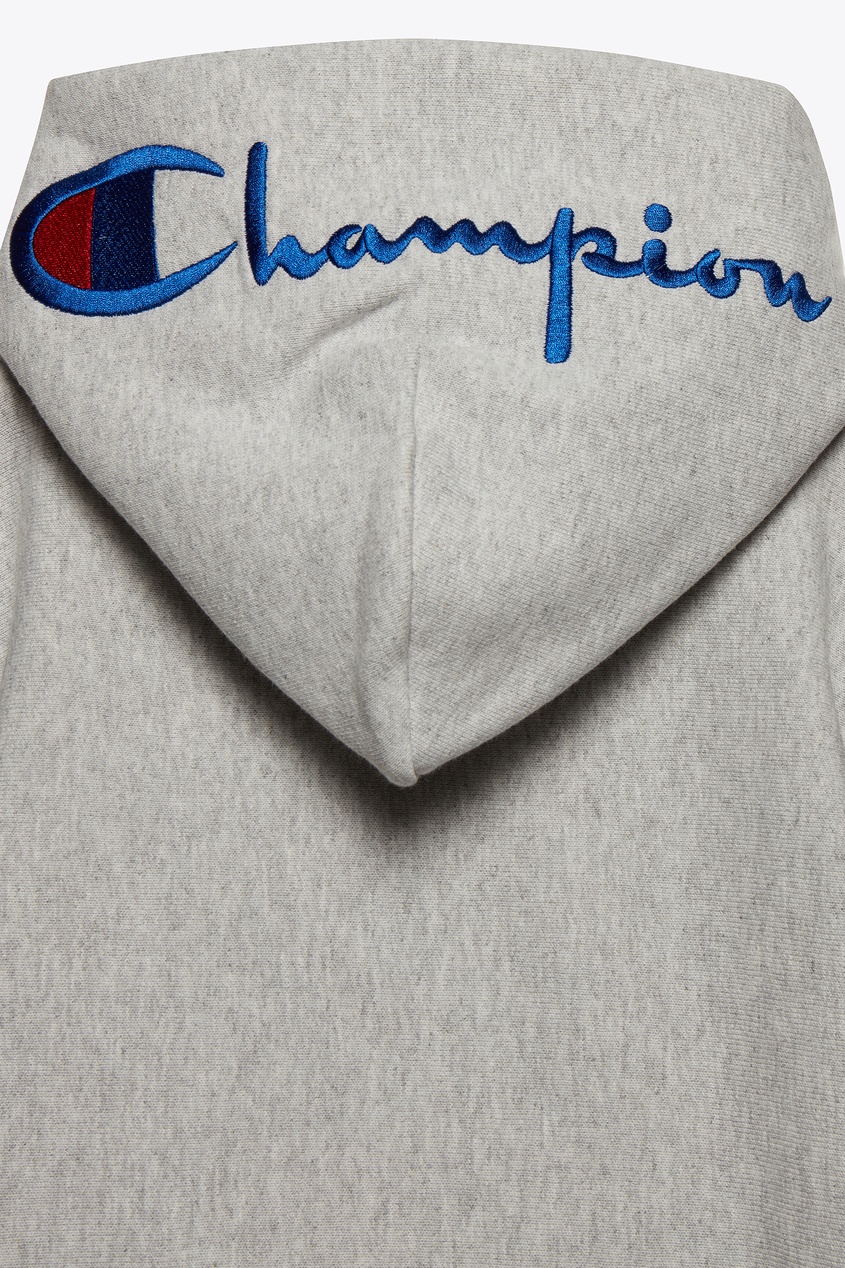 фото Серое худи с логотипом Champion