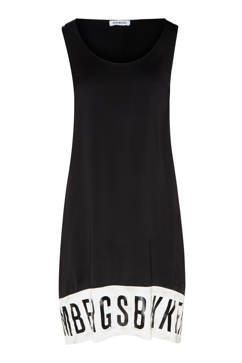 фото Черное платье с логотипами bikkembergs