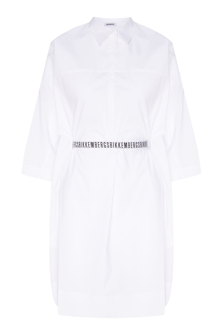 фото Белое платье-рубашка bikkembergs
