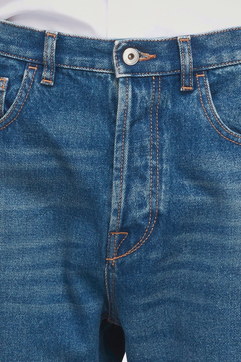 фото Синие джинсы с подворотами Valentino