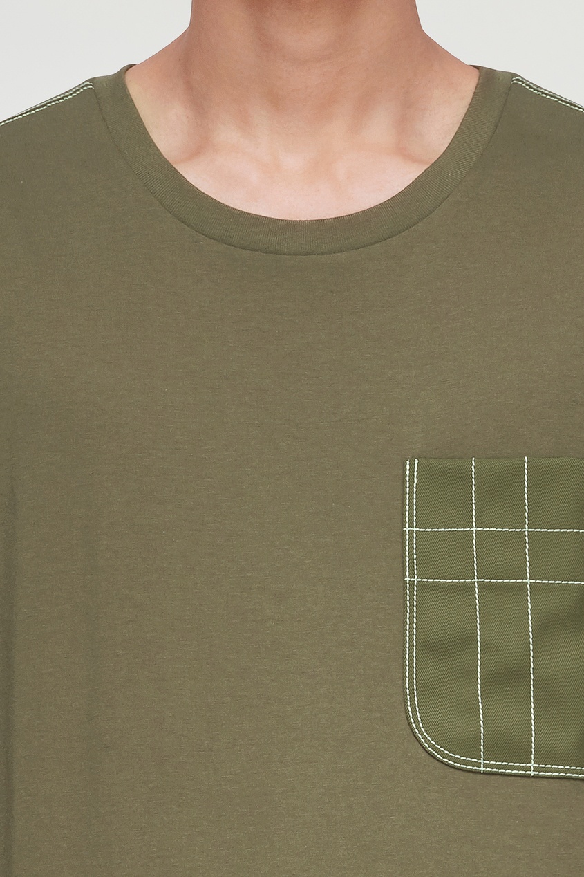 фото Зеленая футболка с карманом Valentino