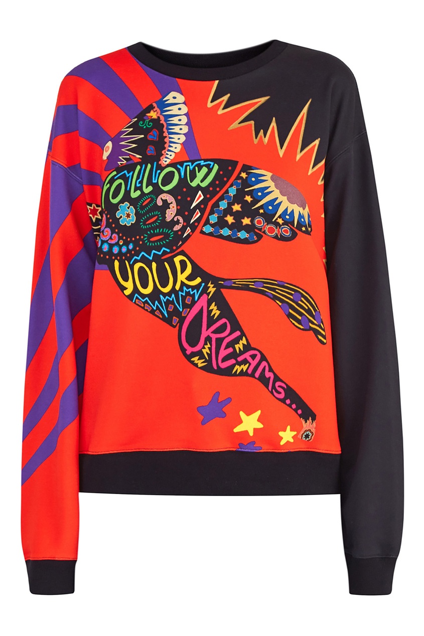 

Свитшот с контрастной отделкой, Multicolor