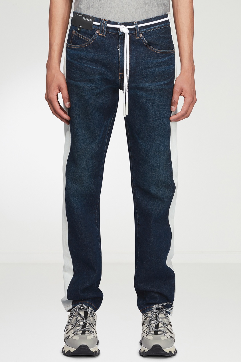 фото Синие джинсы с лампасами Off-white