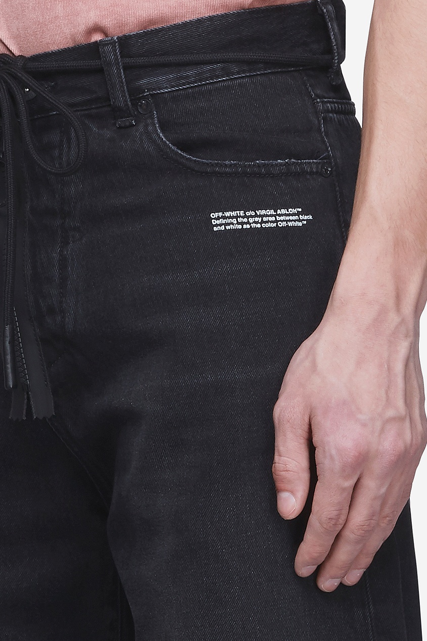 фото Черные джинсовые шорты Off-white