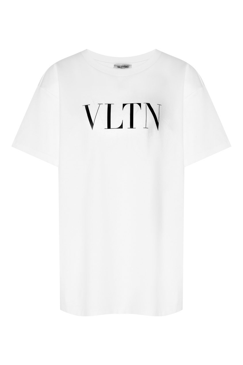 

Футболка с черным логотипом VLTN, Белый