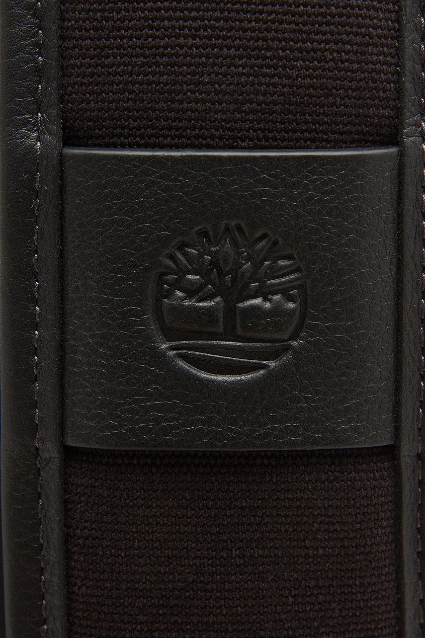 фото Черный кожаный рюкзак timberland