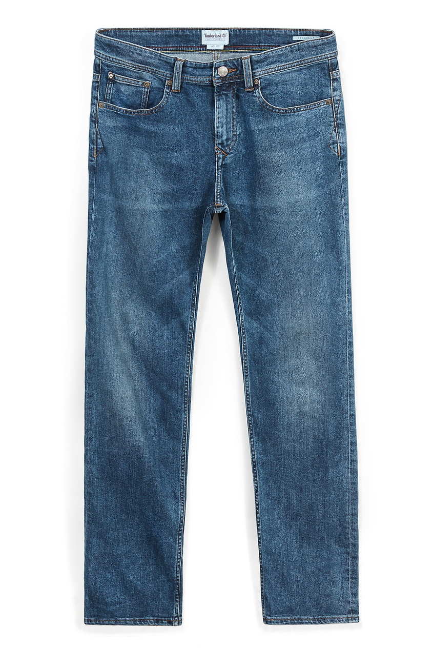фото Синие джинсы с потертостями Timberland