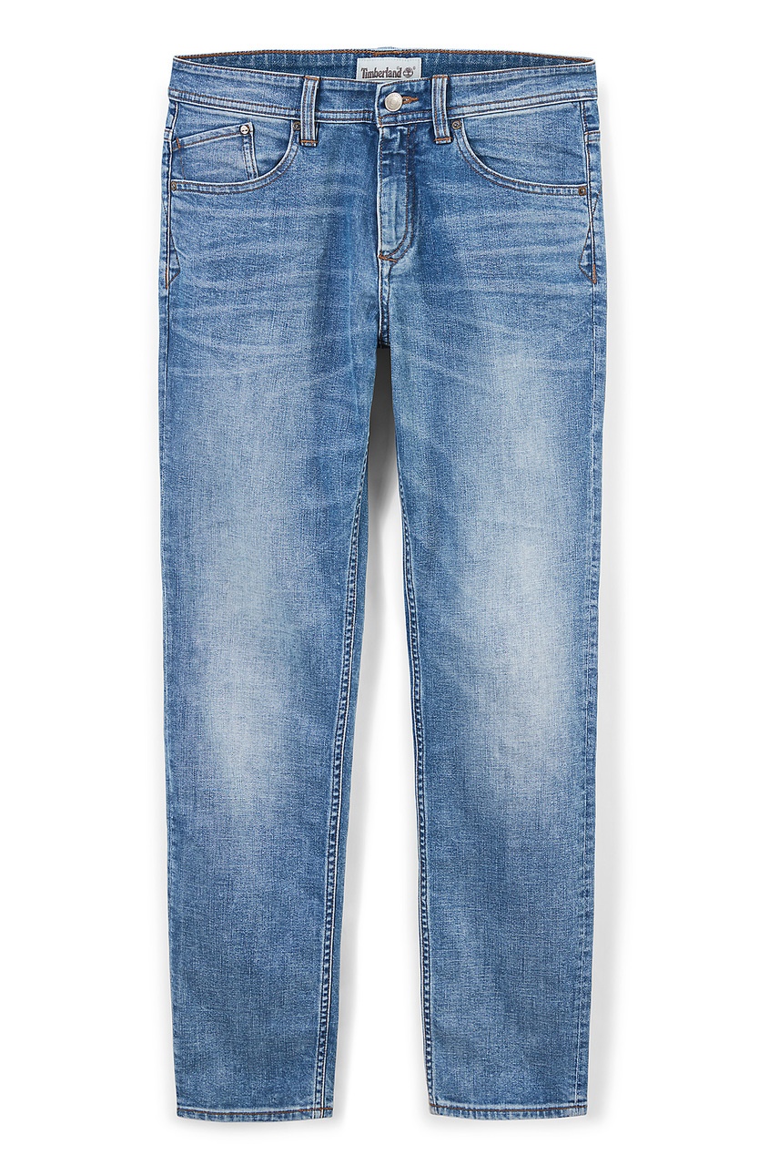 Голубые джинсы с потертостями от Timberland