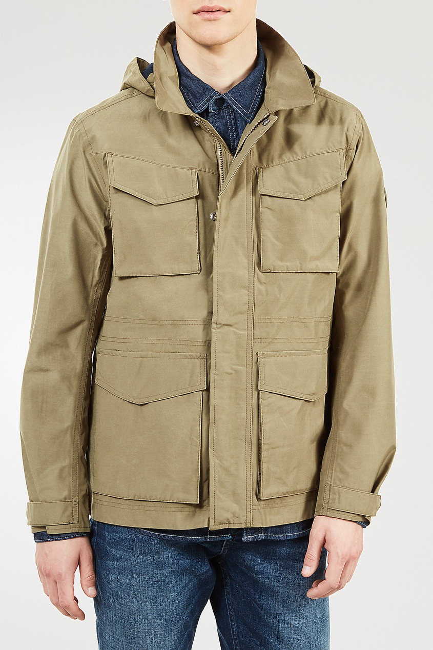 фото Бежевая куртка с капюшоном timberland