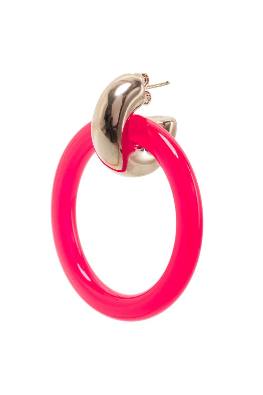 фото Розовые пластмассовые серьги-кольца Balenciaga