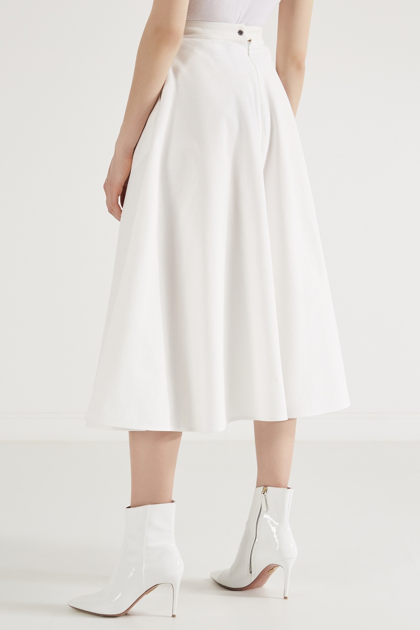 фото Белая юбка миди со складками Chapurin