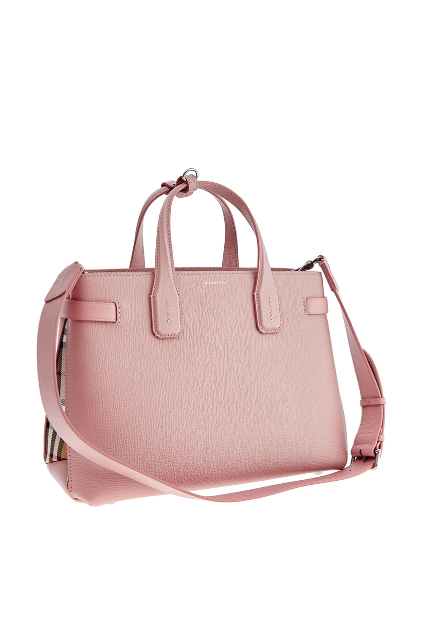 фото Розовая кожаная сумка Bunner Burberry