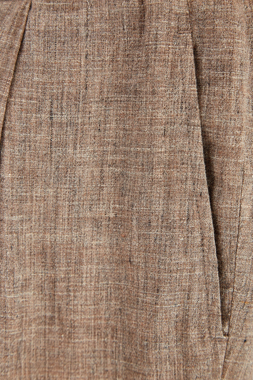 фото Коричневые брюки с эластичным поясом cortigiani