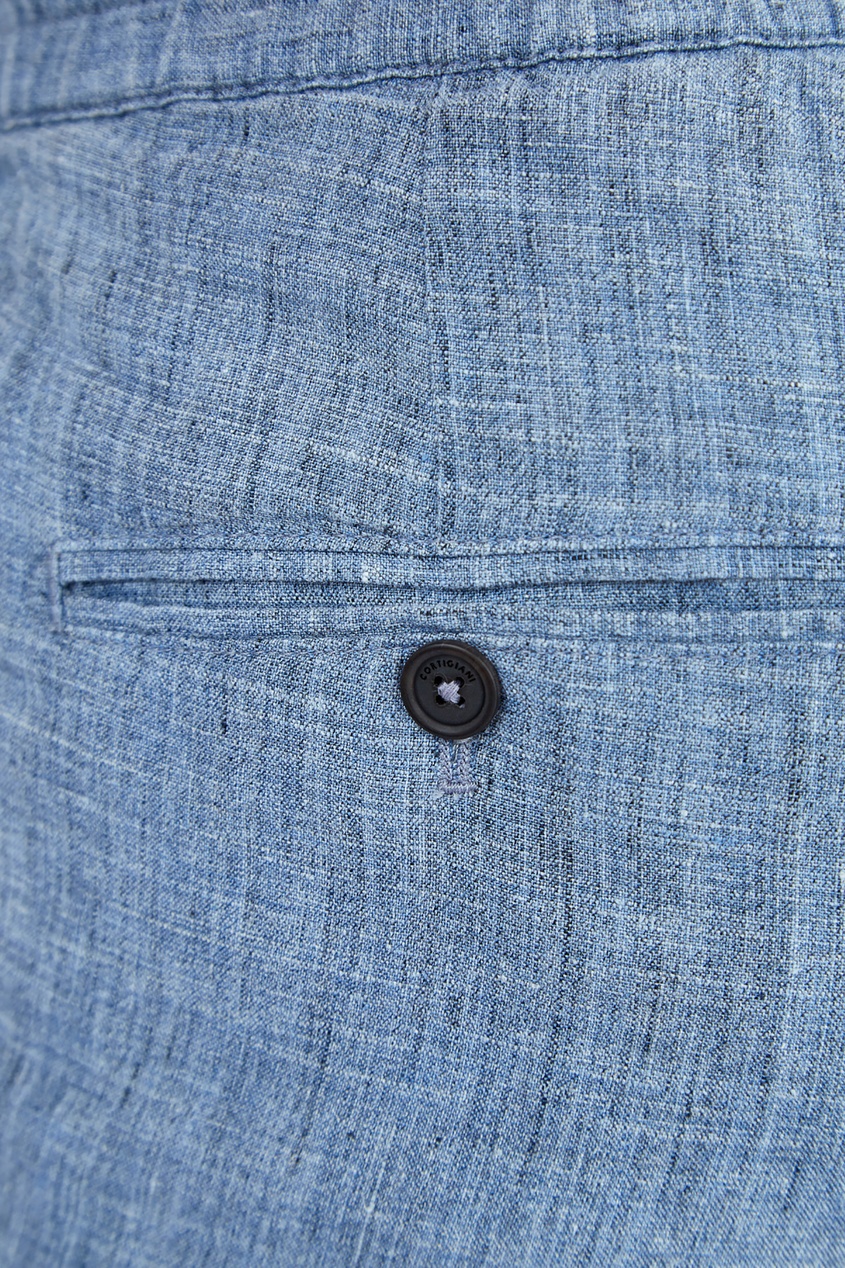 фото Голубые брюки с эластичным поясом cortigiani