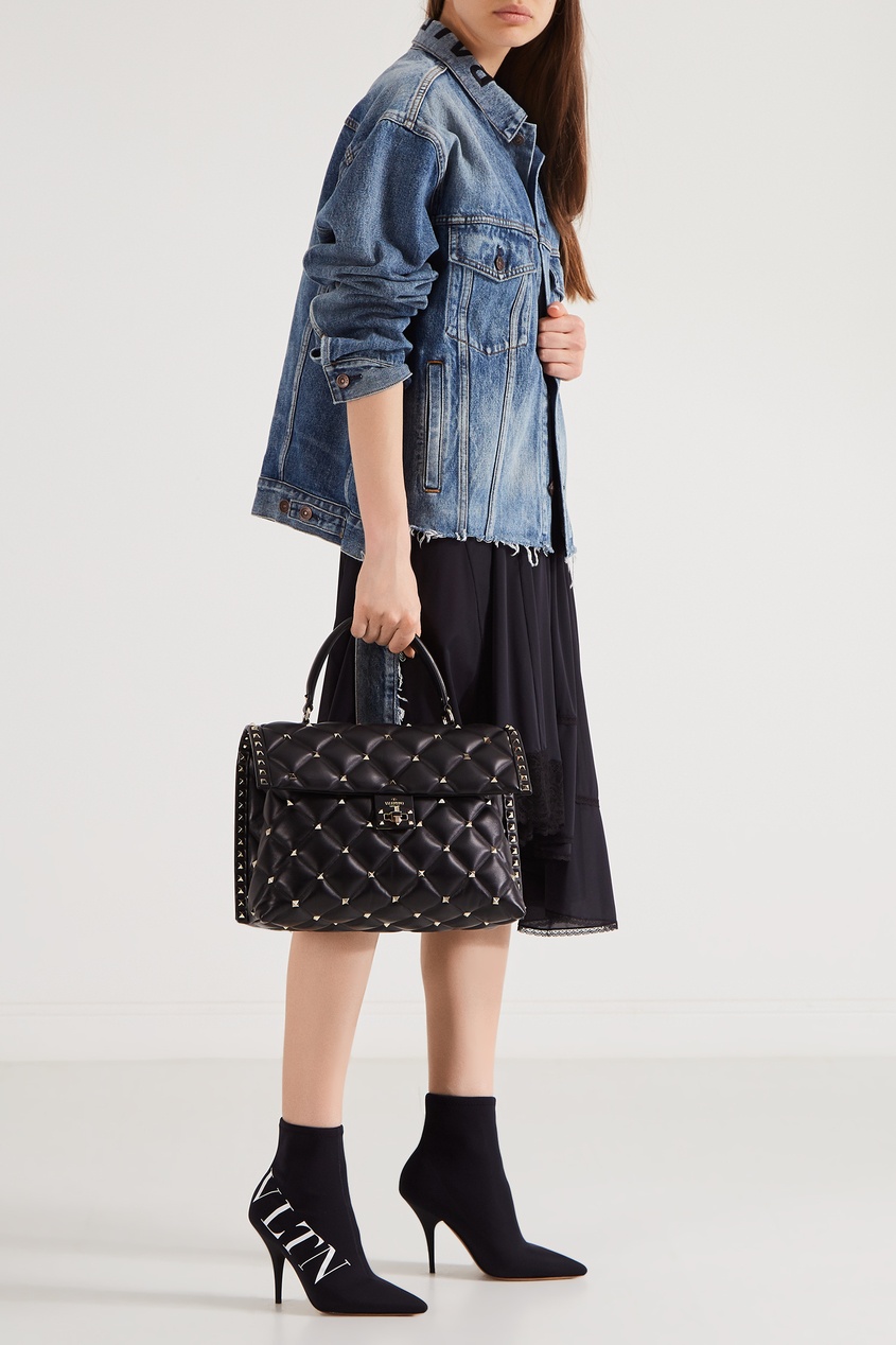 

Черные ботильоны Valentino Garavani VLTN, Черный