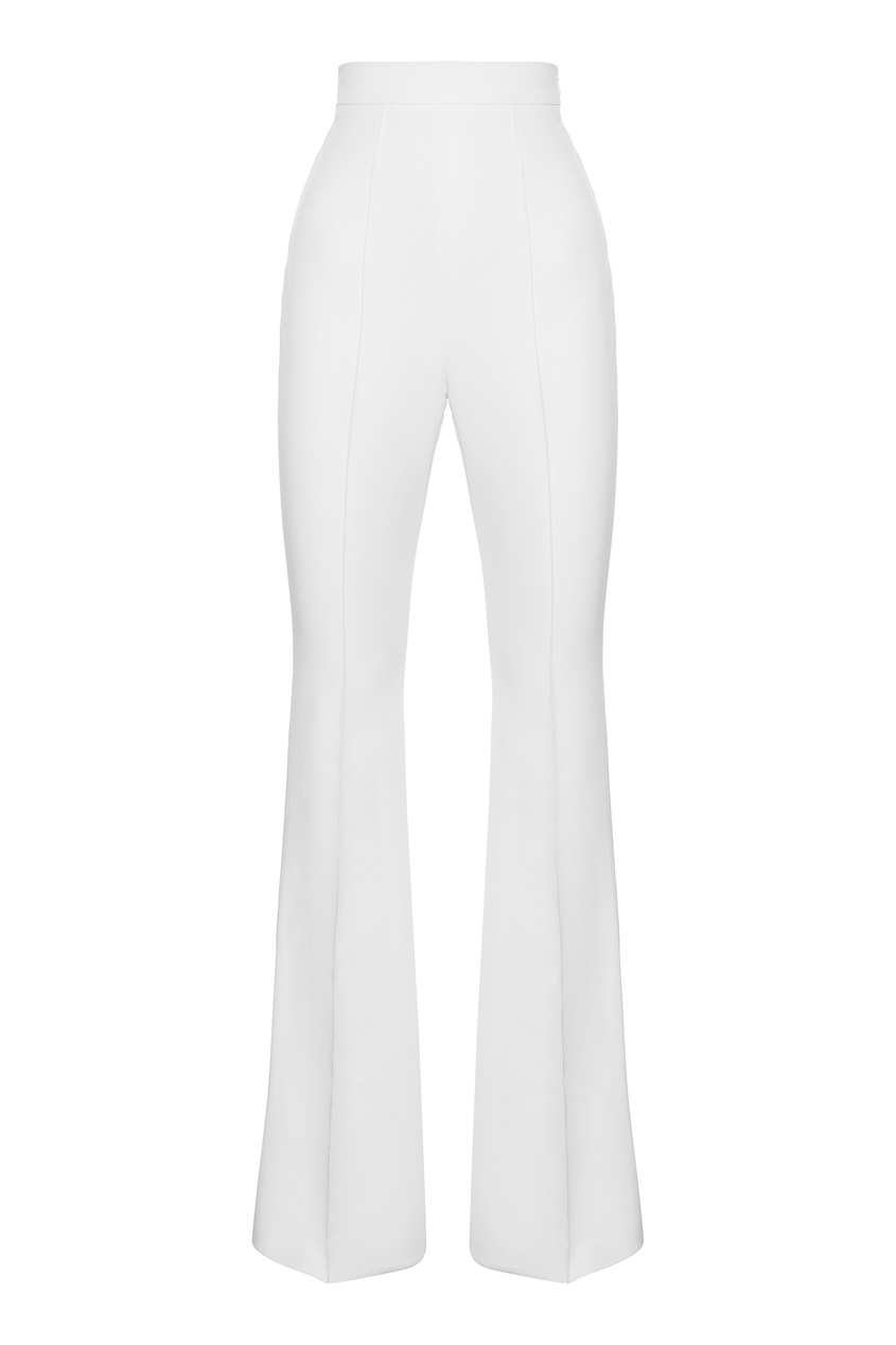 фото Расклешенные белые брюки Flared White высокой посадки Sorelle