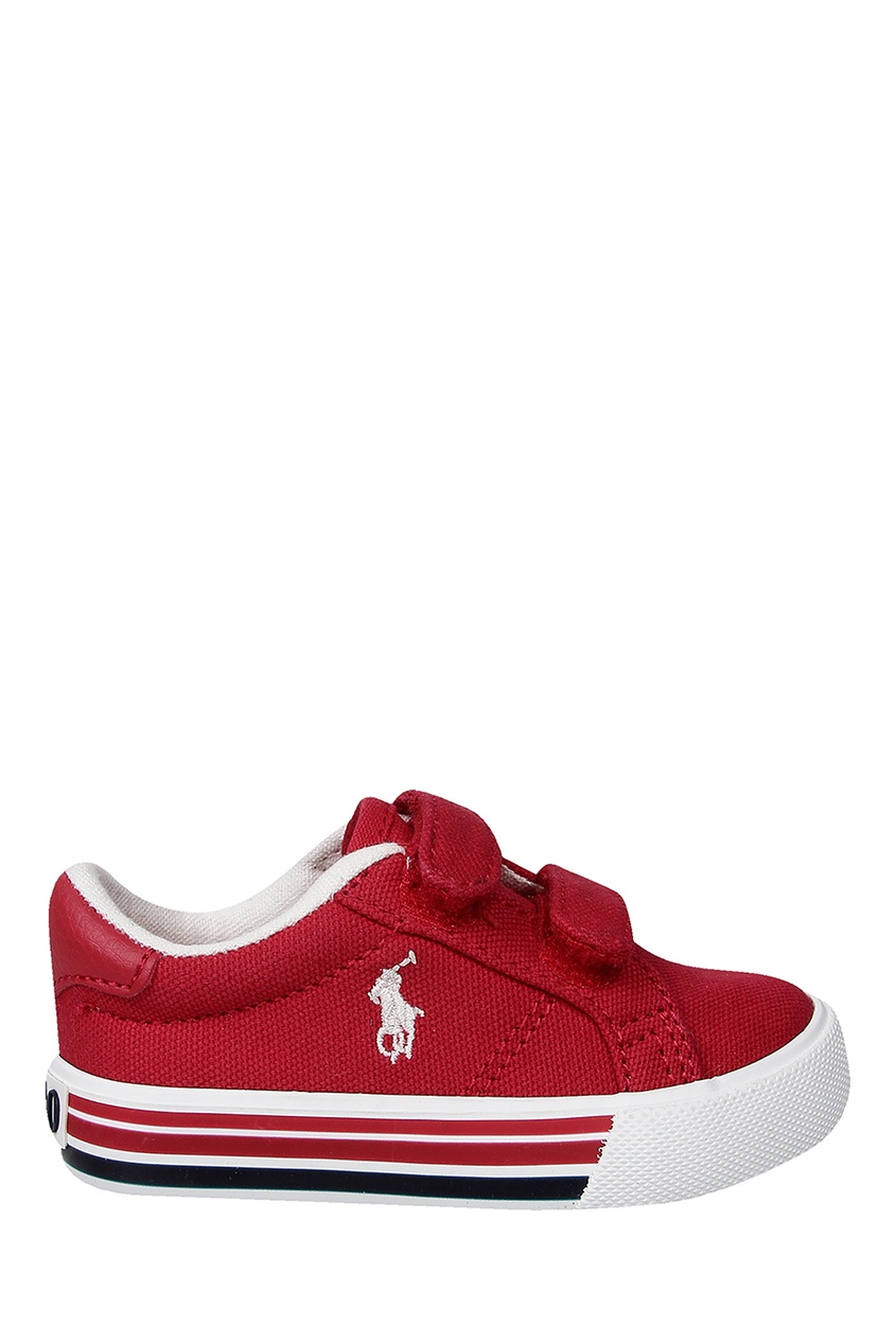 фото Бордовые кеды на липучке ralph lauren kids