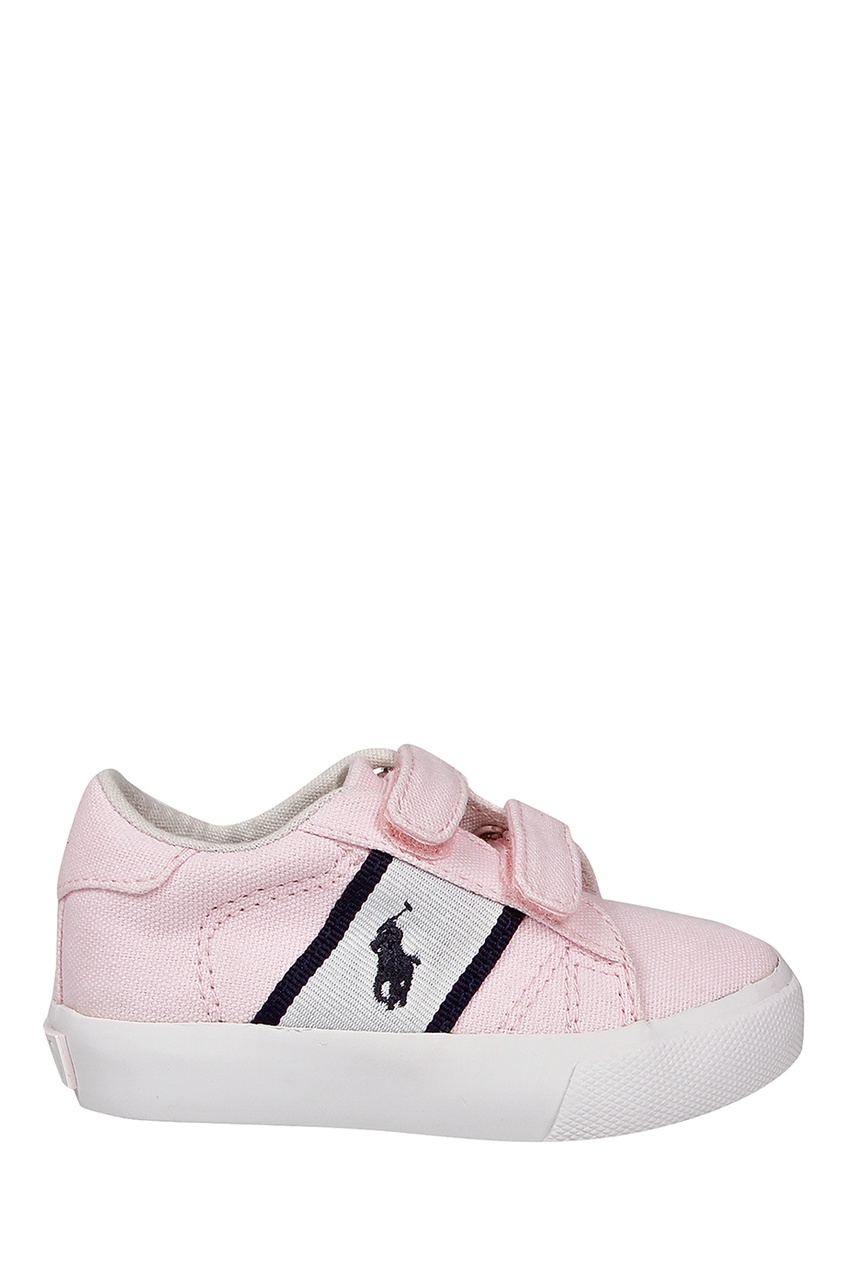 фото Розовые кеды на липучках ralph lauren kids