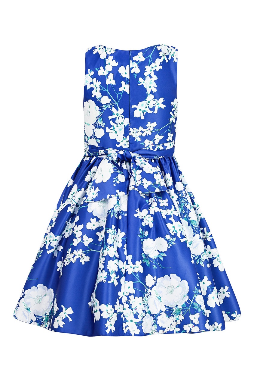 фото Синее платье с цветочным принтом David charles