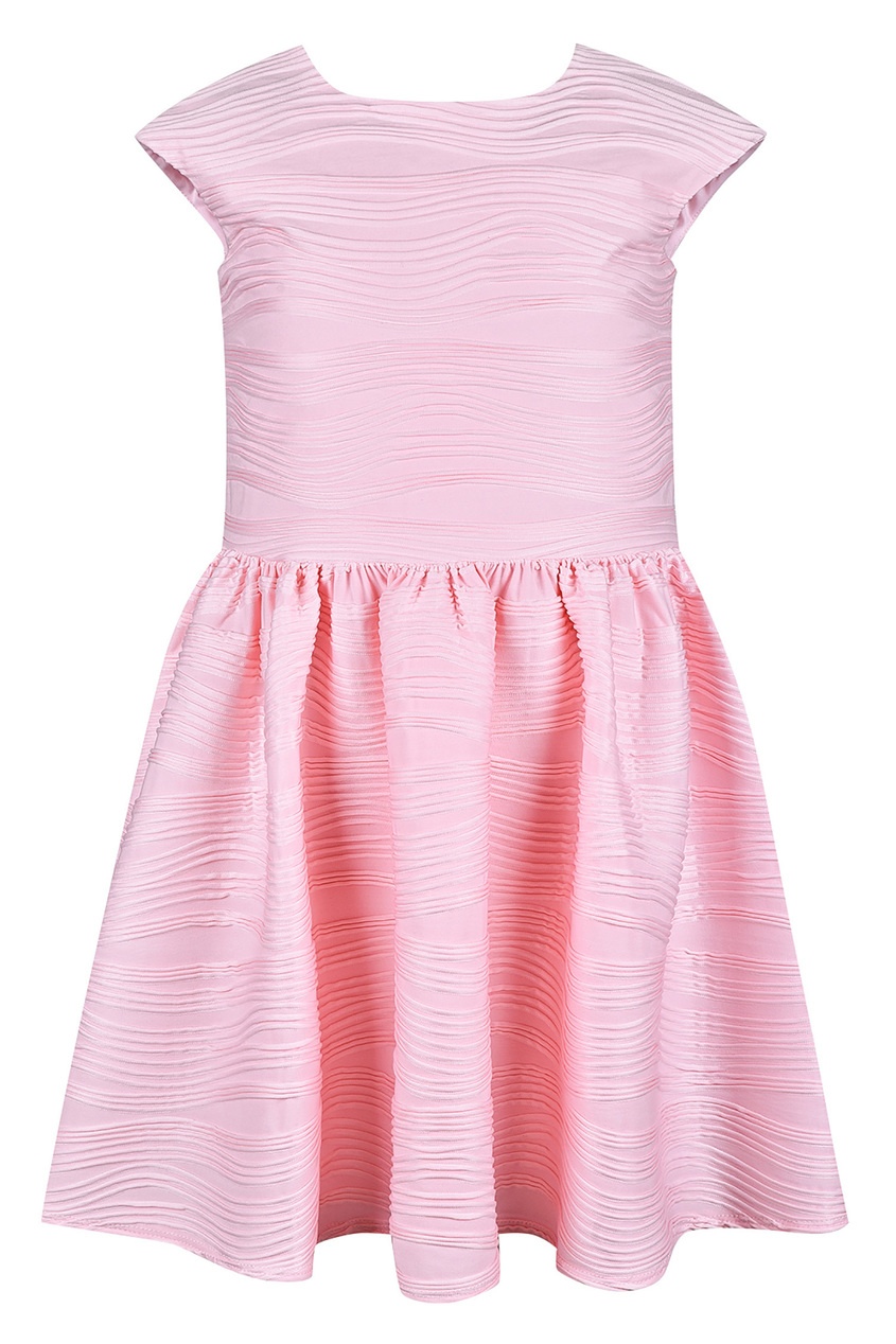фото Розовое платье с фактурным узором david charles
