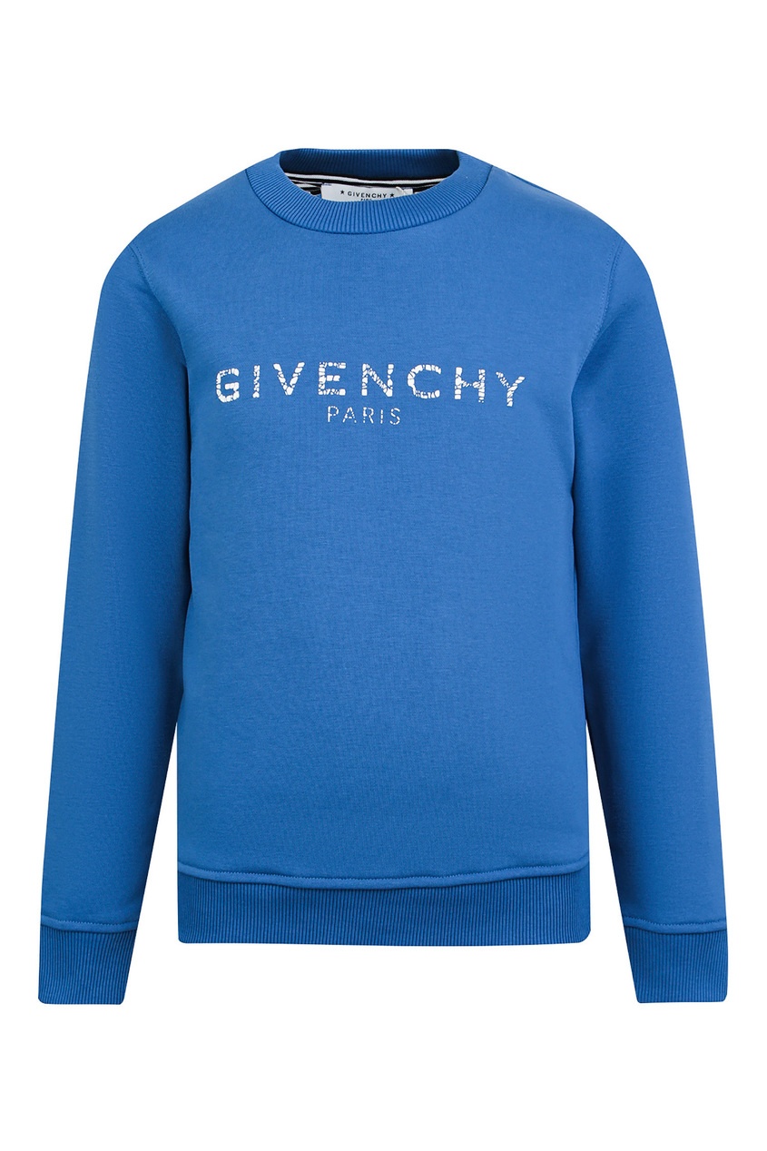 фото Синий свитшот с логотипом Givenchy kids