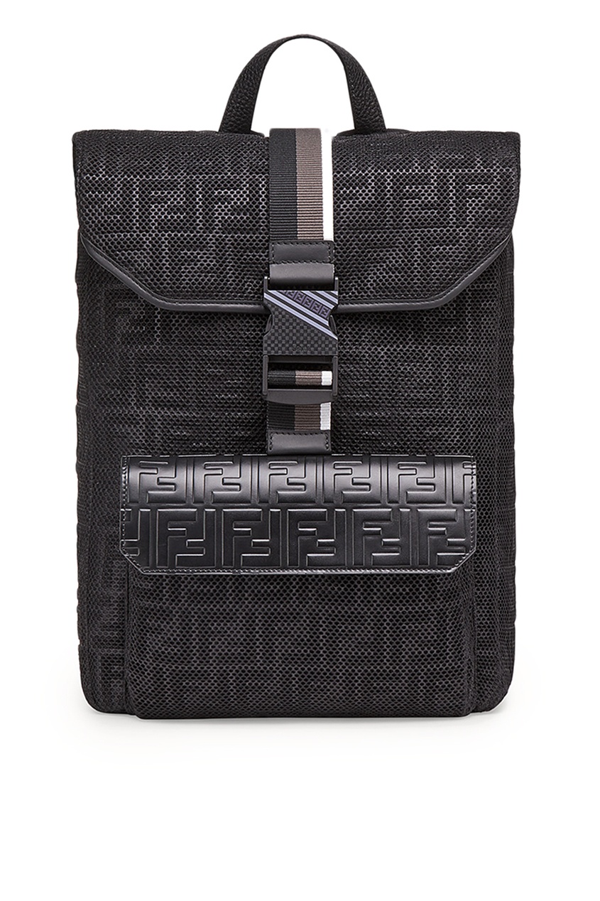 фото Черный рюкзак с отделкой Fendi