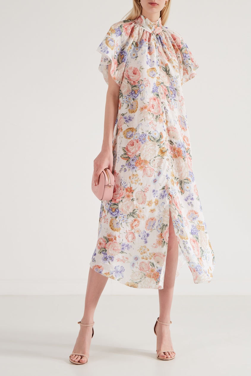 фото Платье с цветочным принтом zimmermann