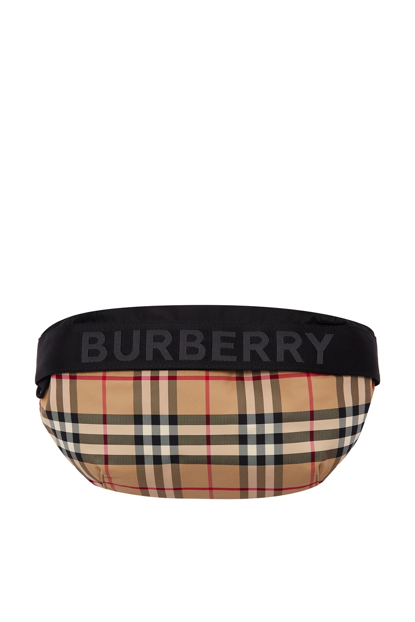 фото Поясная сумка в клетку burberry