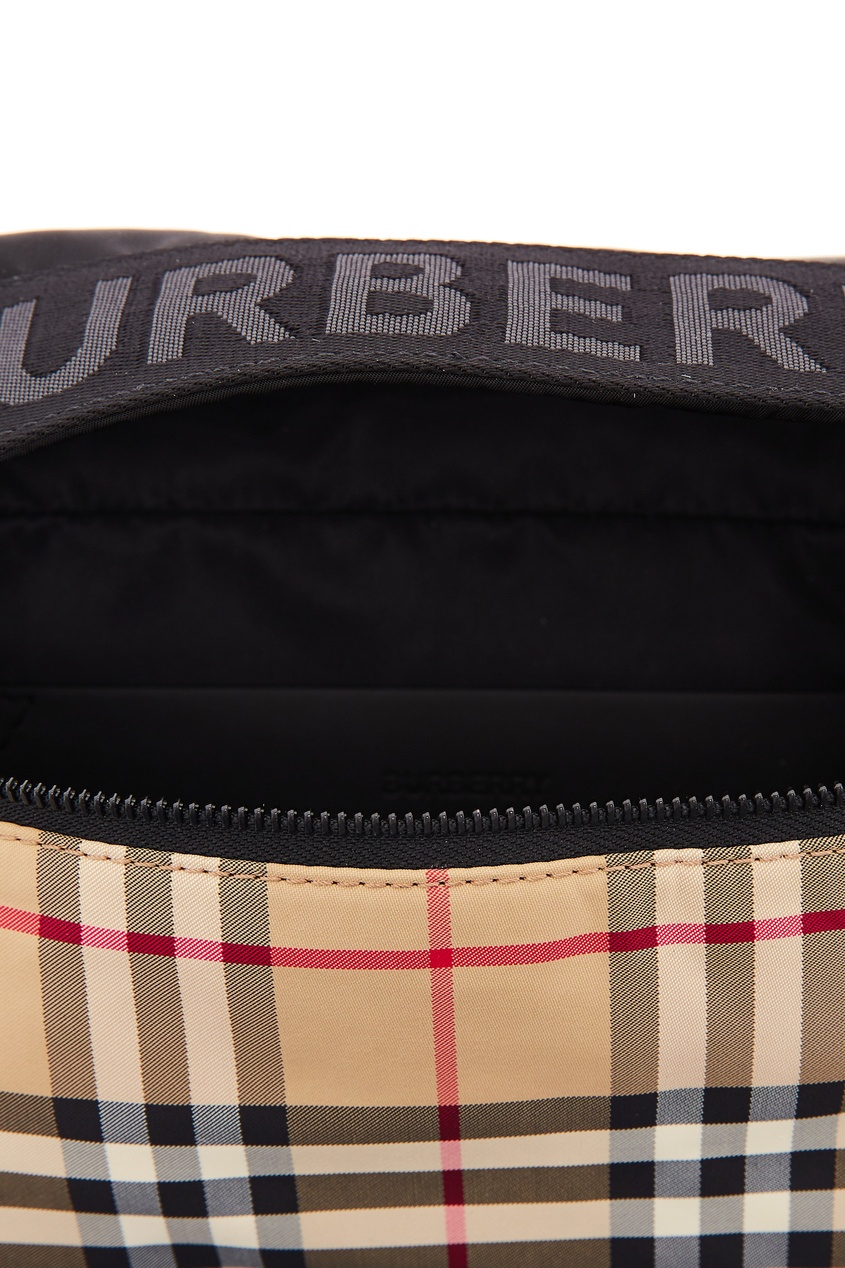 фото Поясная сумка в клетку burberry