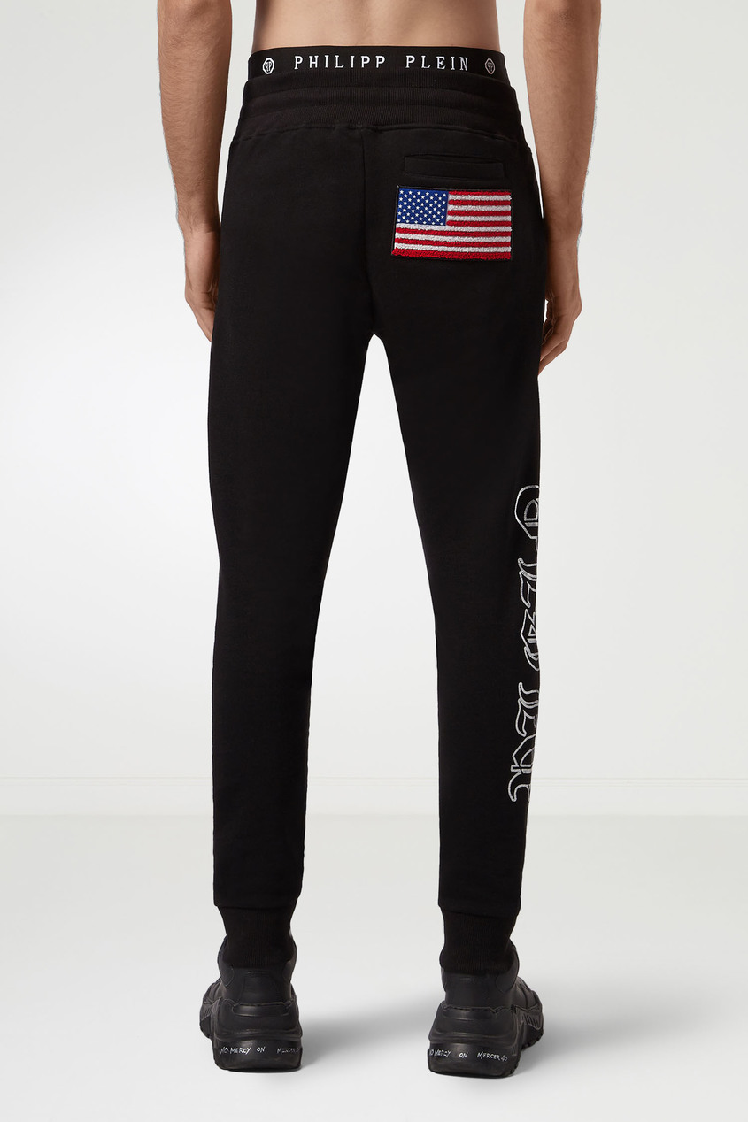 

Трикотажные брюки с отделкой, Черный, Трикотажные брюки с отделкой