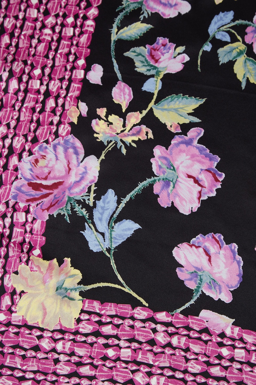 фото Черно-розовый платок из шелка christian dior