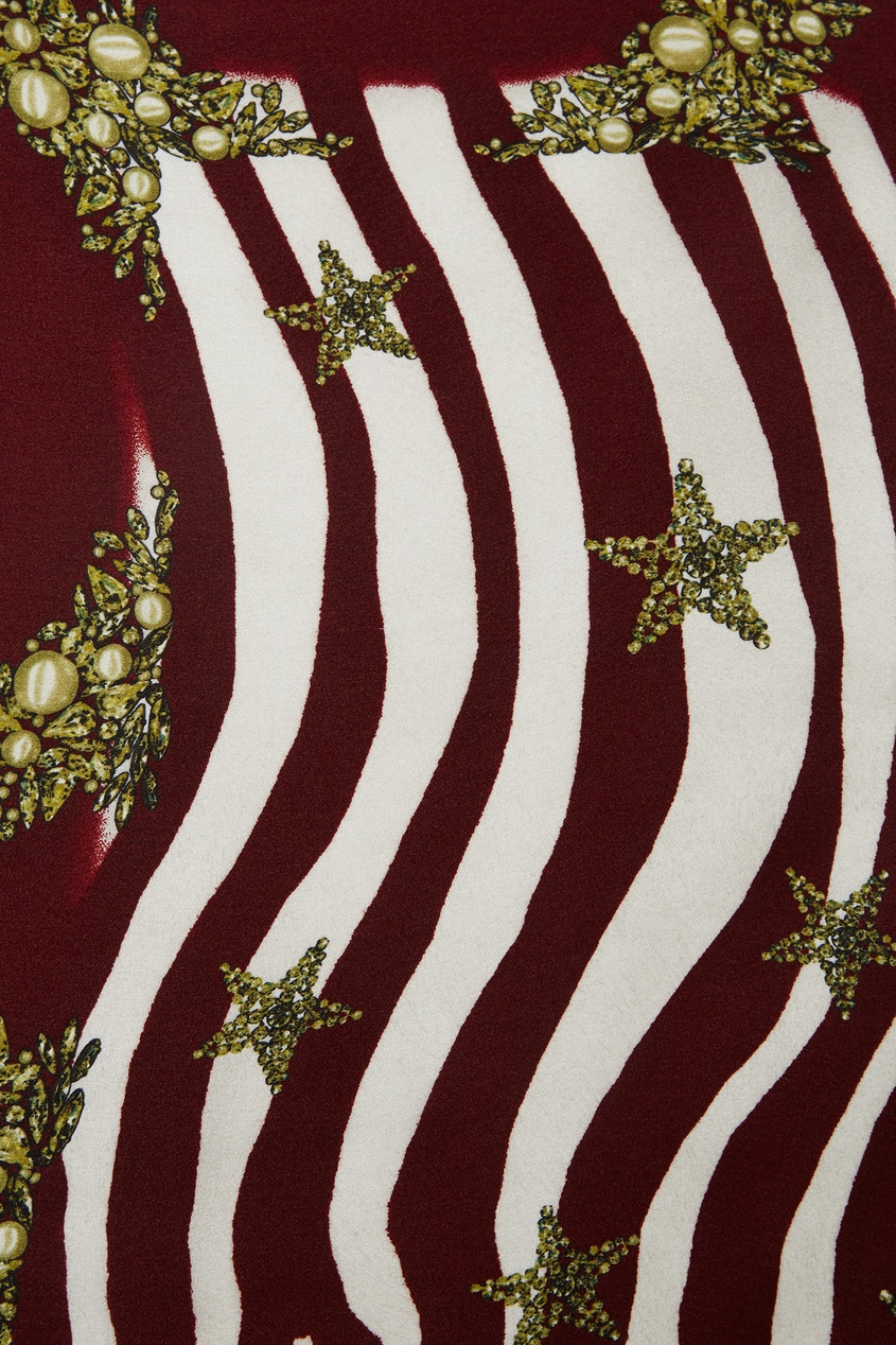 фото Шелковый шарф бордового цвета christian dior