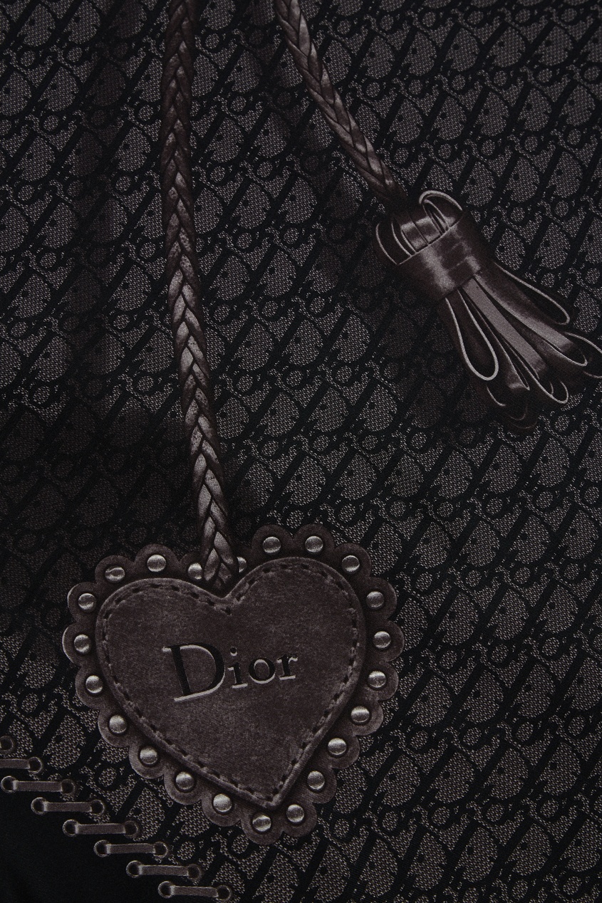 фото Черный платок с монограммами christian dior