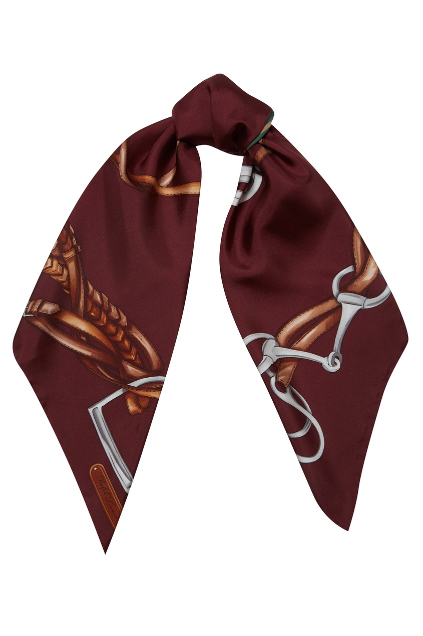 фото Бордовый платок из шелка ralph lauren