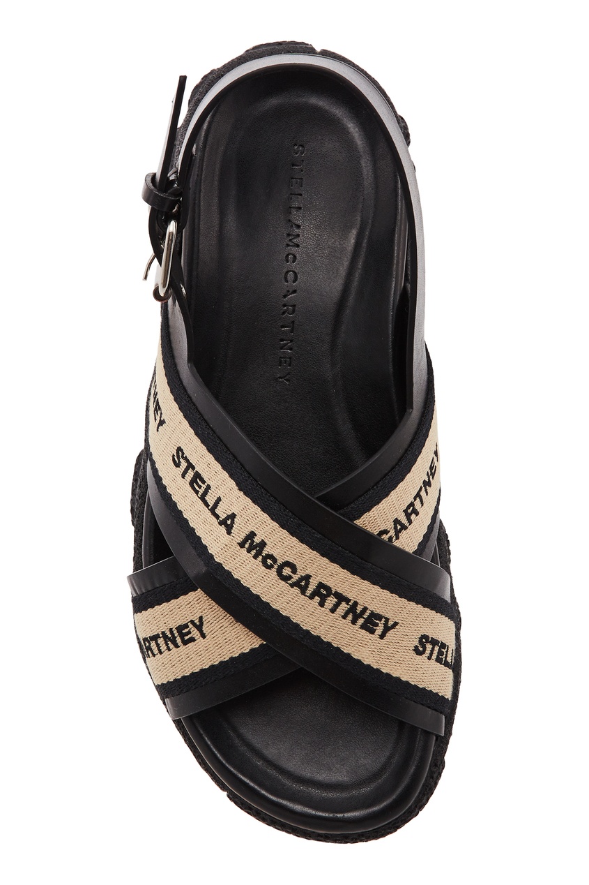 фото Черные сандалии с логотипами stella mccartney