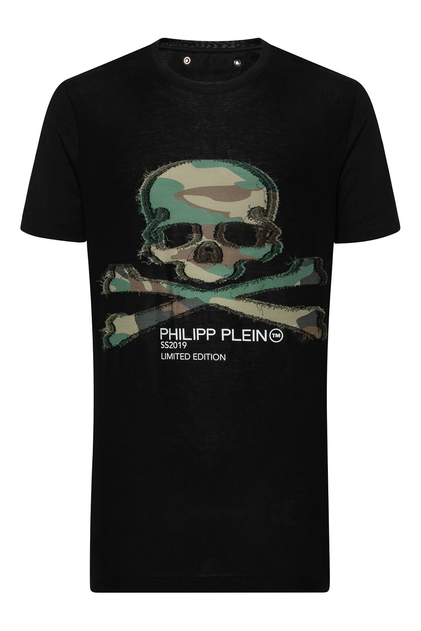 Футболка с фирменной нашивкой Philipp Plein