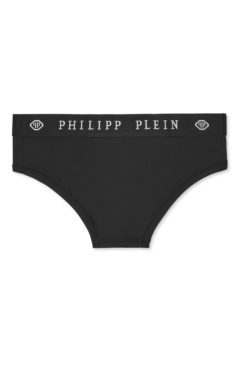 фото Черные трусы-плавки philipp plein