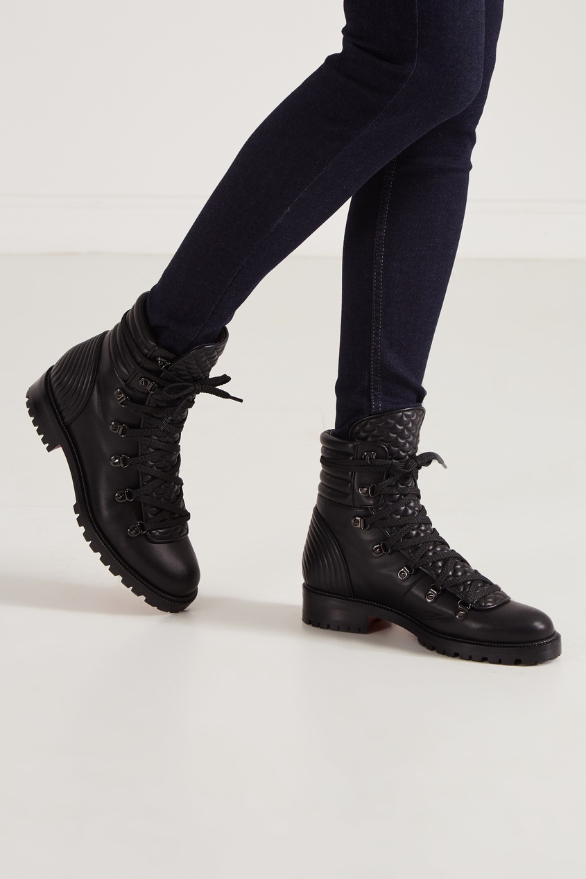 фото Черные кожаные ботинки Mad Boot Christian louboutin