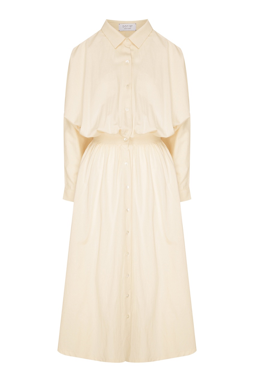 фото Платье-рубашка ванильного оттенка d.o.t.127