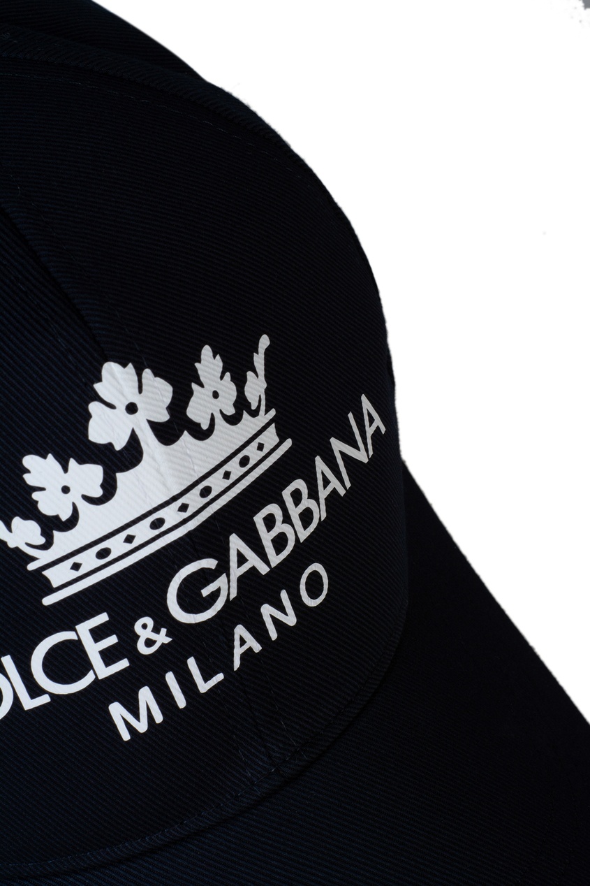 фото Синяя бейсболка с логотипом dolce&gabbana