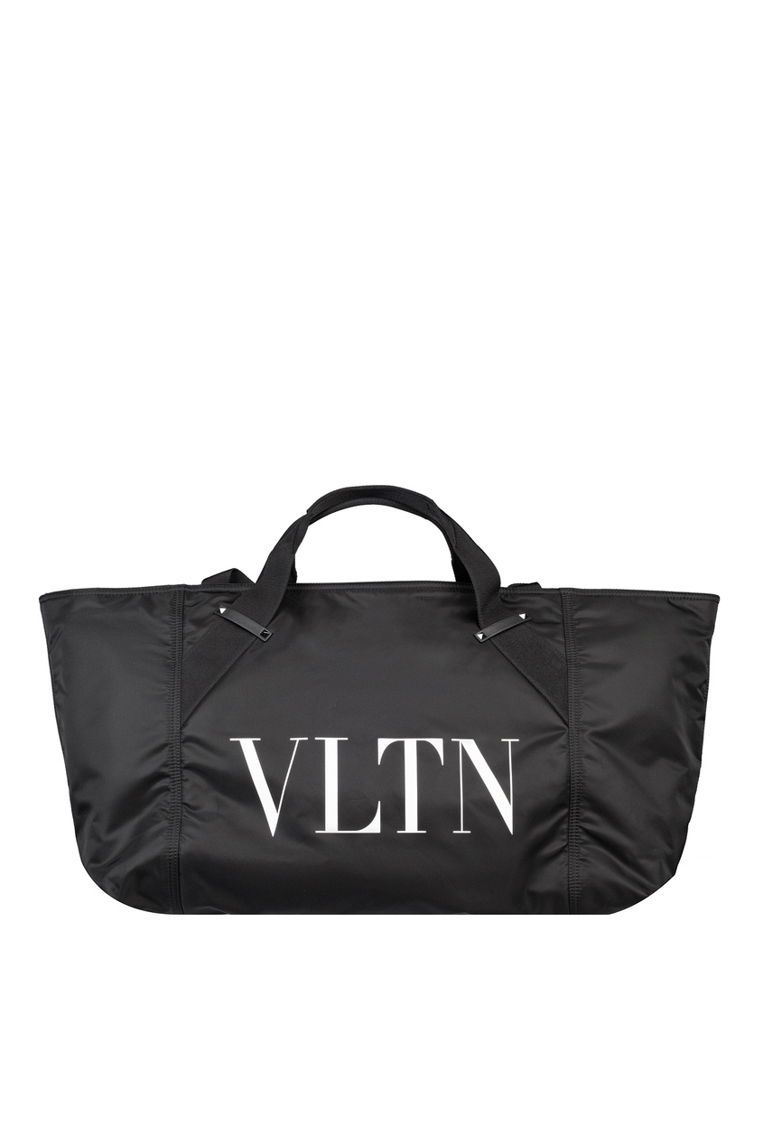 фото Текстильная черная сумка с логотипом Valentino