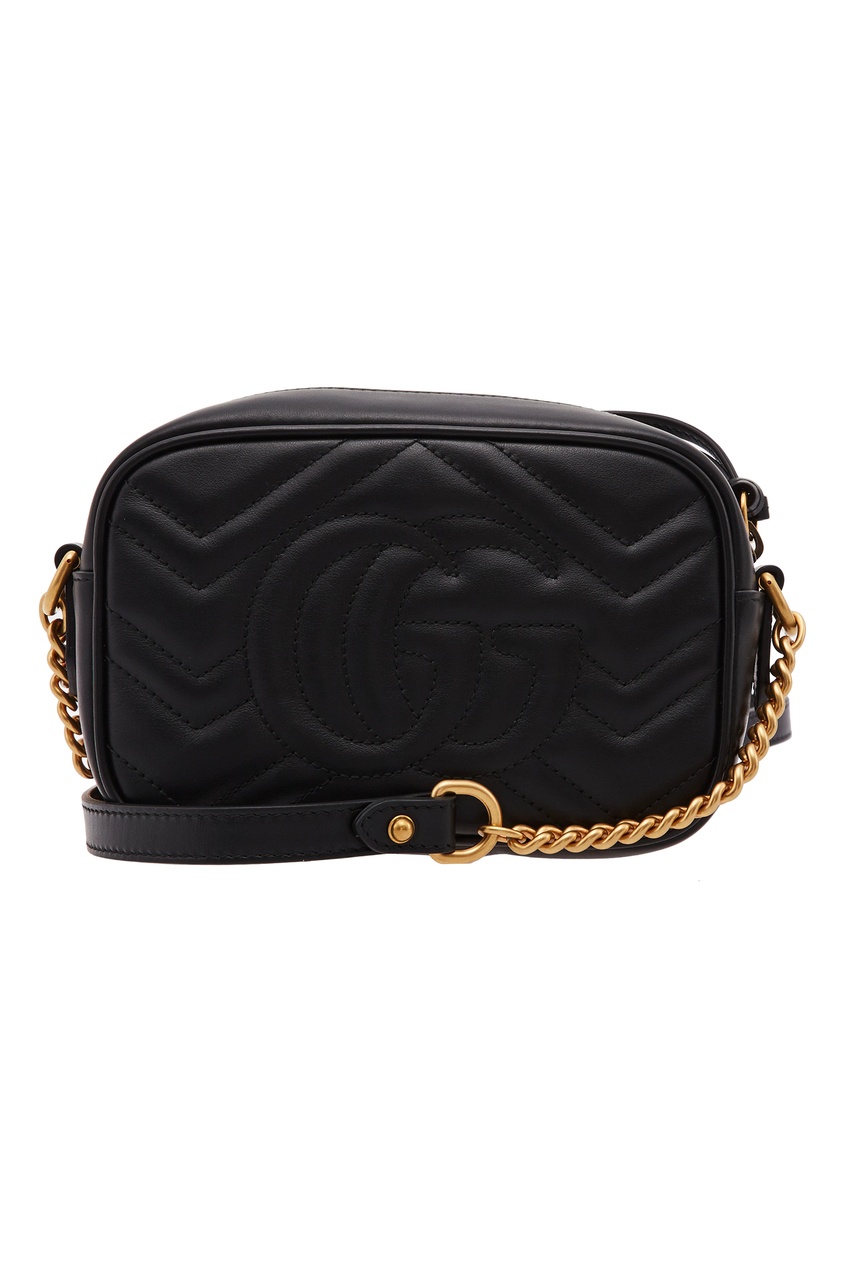 фото Черная сумка с логотипом GG Marmont Gucci