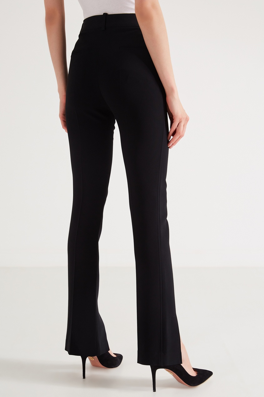 фото Узкие черные брюки с разрезами victoria beckham