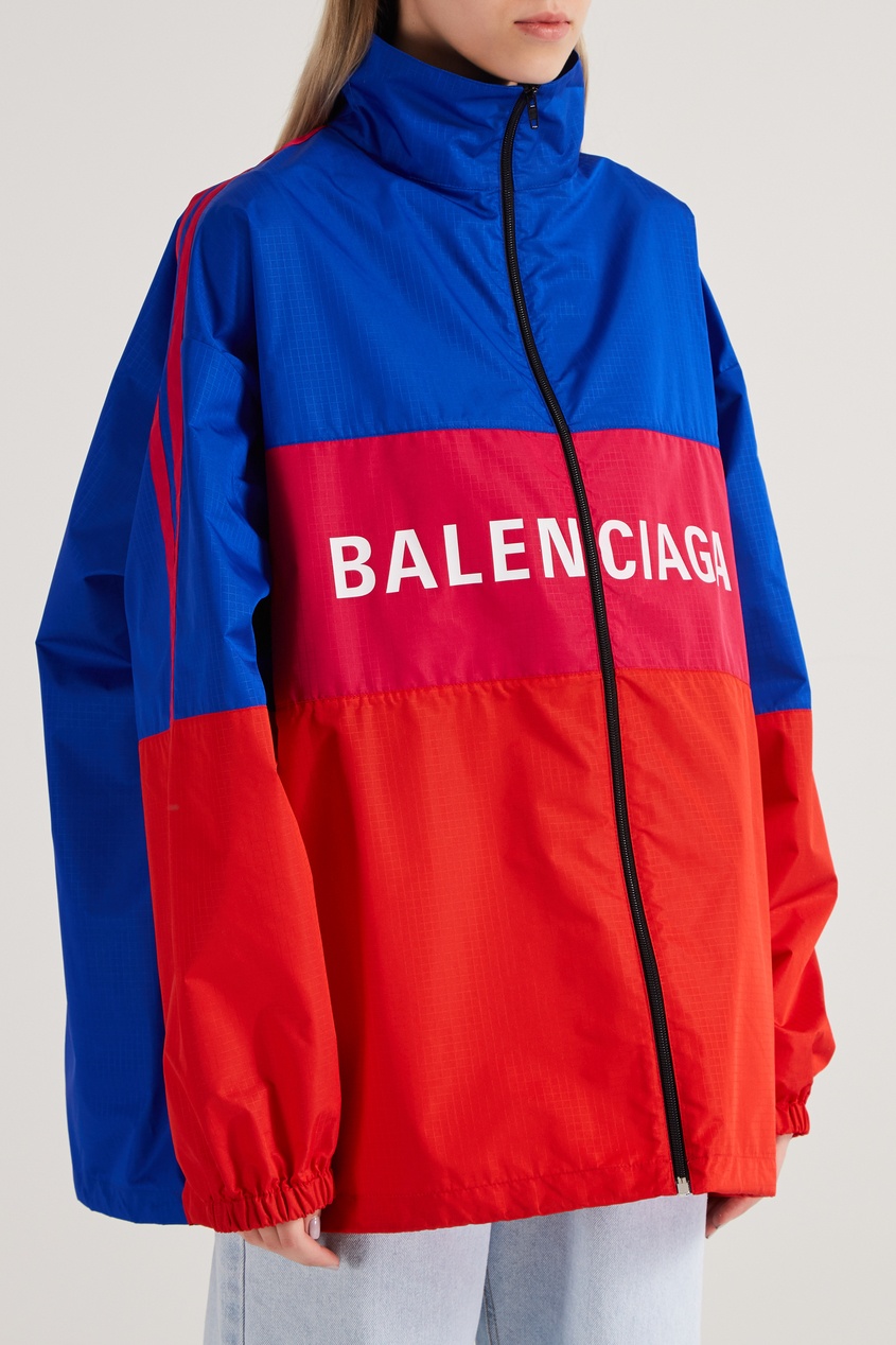 фото Трехцветная олимпийка с логотипом Balenciaga