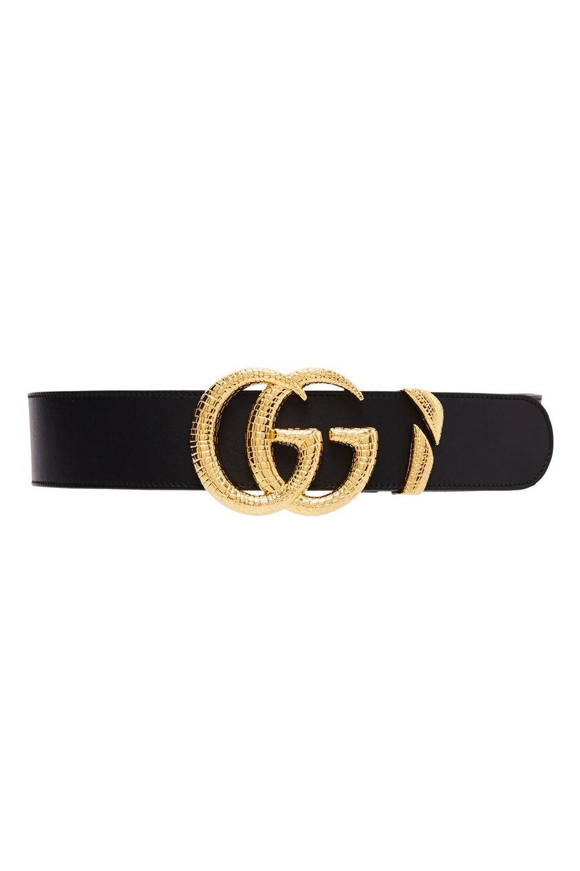 фото Широкий ремень с пряжкой GG Gucci