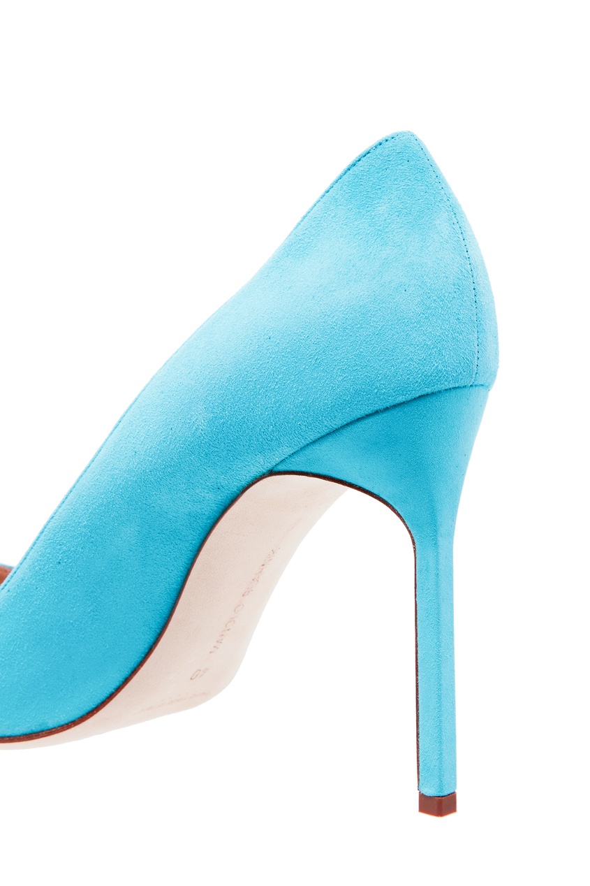 фото Голубые замшевые туфли bb 105 manolo blahnik