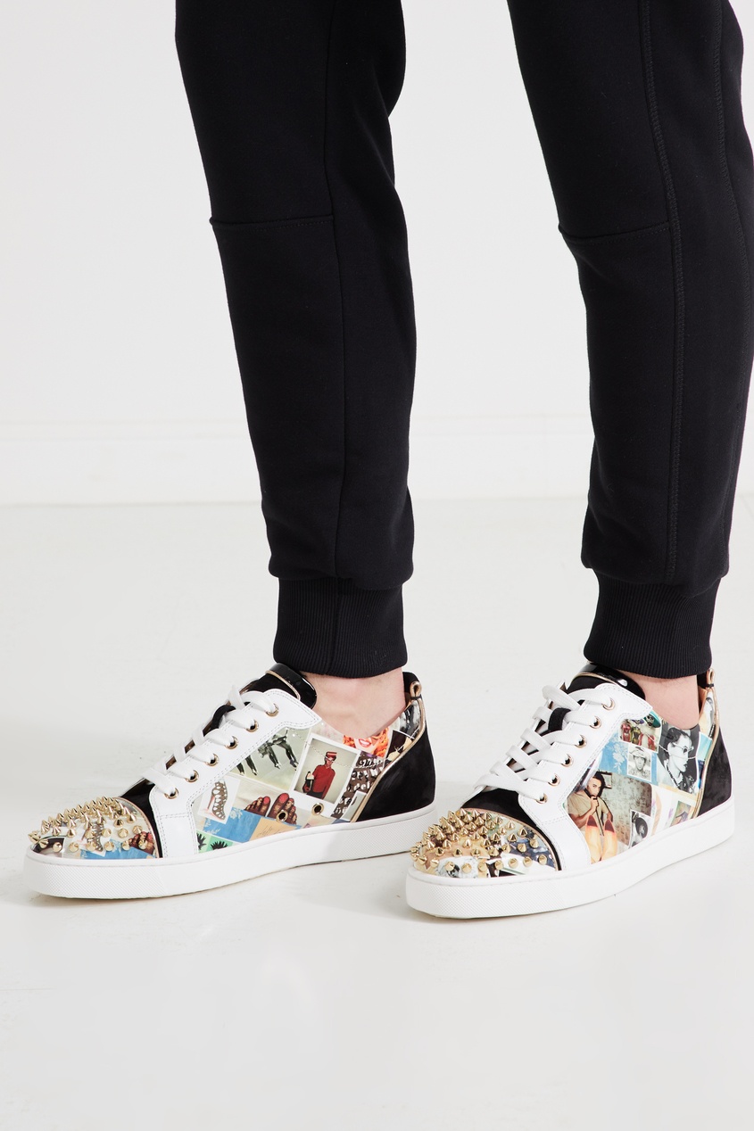 

Кожаные кроссовки с принтом Louis Junior Spikes Orlato, Multicolor