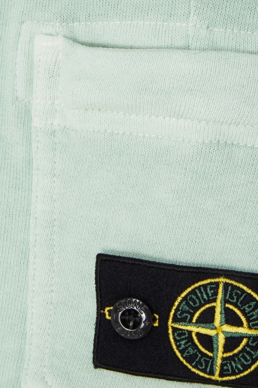 фото Зеленые хлопковые шорты Stone island kids