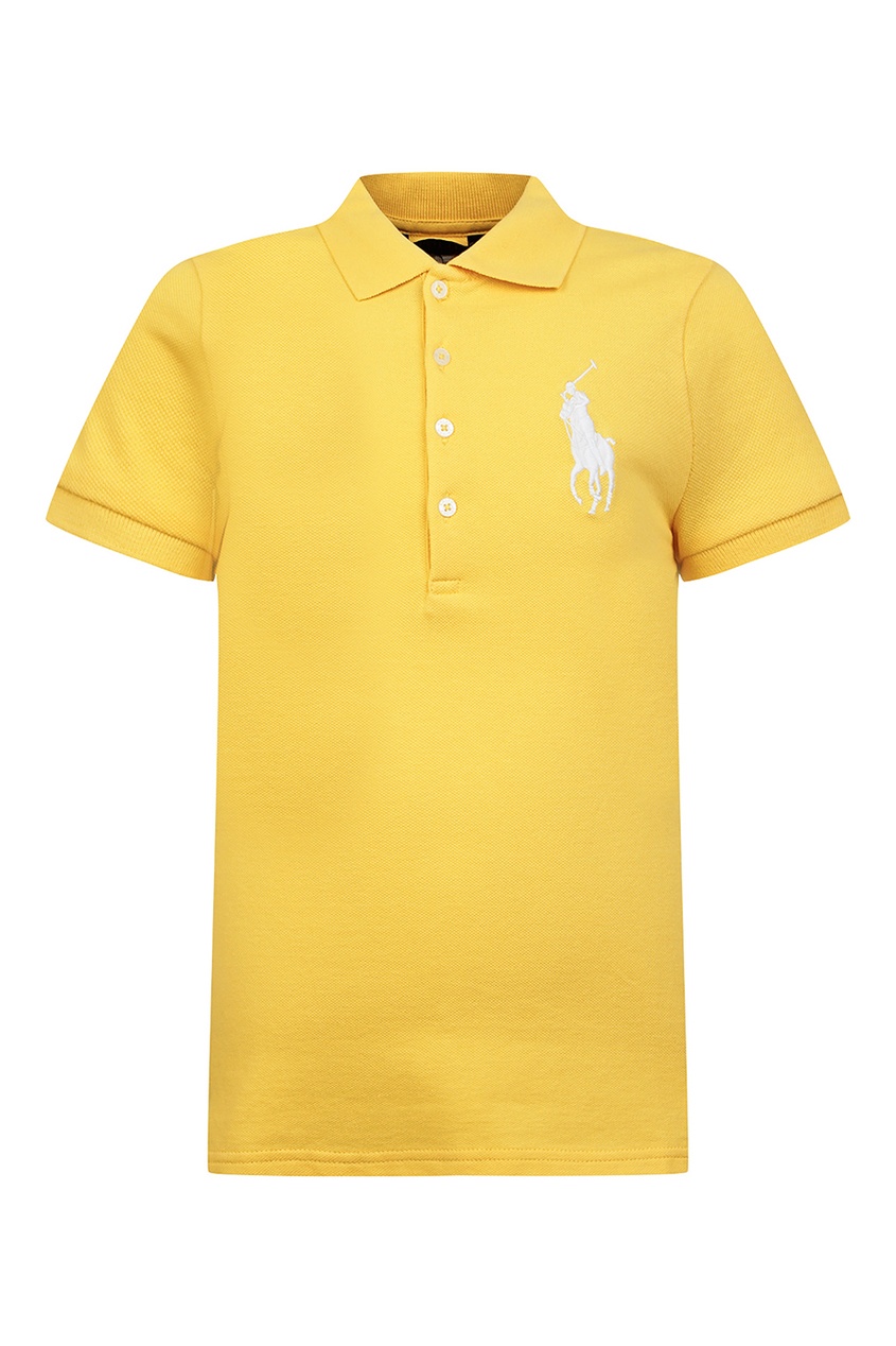 фото Желтое поло с вышивкой polo ralph lauren kids