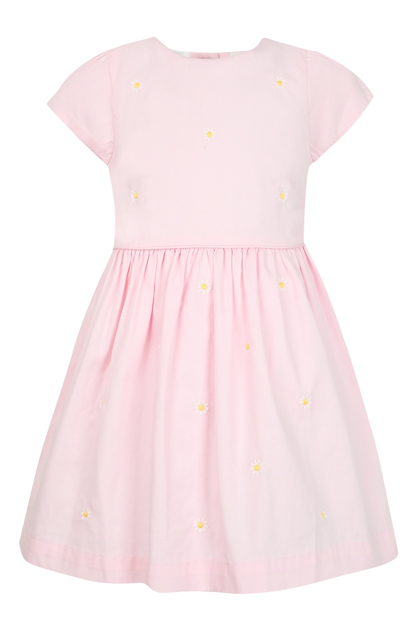 фото Розовое платье с вышивкой ralph lauren kids